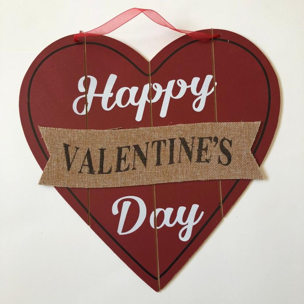 Valentine's Day Hanging Sign Decor, FREE WITH ANOTHER PURCHASE,  11"x11"